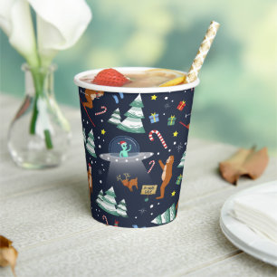 Big Foot, Aliens, & Reindeer Christmas Paper Cups