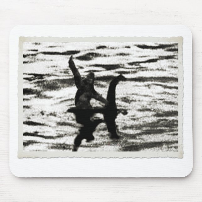 Big Foot and Bessie The lake monster sighting Mouse Pad (Front)