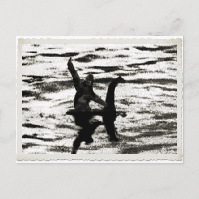 Big Foot and Bessie The lake monster sighting Postcard (Front)