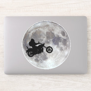 Big foot, big bike and a big bright moon
