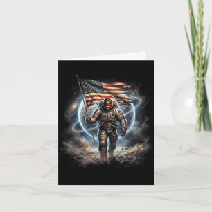 Big foot bigfoot sasquatch american flag patriotic card