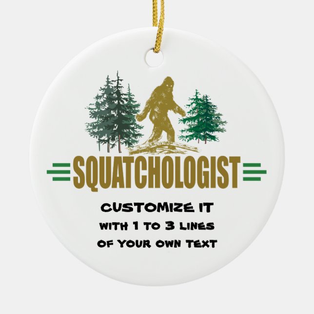 Big Foot Ceramic Tree Decoration (Front)