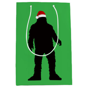 BIG FOOT CHRISTMAS FUNNY MEDIUM GIFT BAG