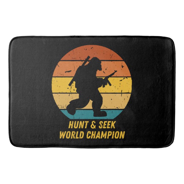 Big Foot Don't Want To Hide And Seek Anymore Now H Bath Mat (Front)