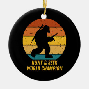 Big Foot Don't Want To Hide And Seek Anymore Now H Ceramic Tree Decoration