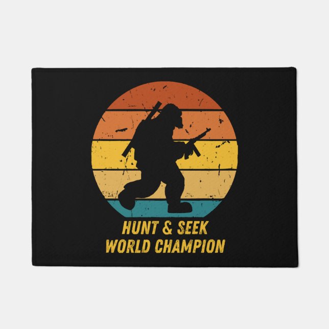 Big Foot Don't Want To Hide And Seek Anymore Now H Doormat (Front)