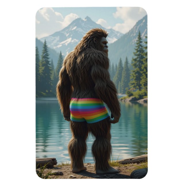big foot lgbtq magnet (Vertical)