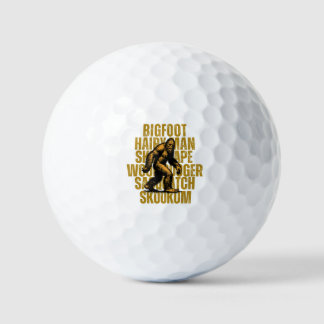 Big Foot Shirt Sasquatch t-shirt gift Golf Balls
