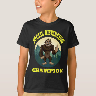 Big Foot Social Distancing Funny T-Shirt