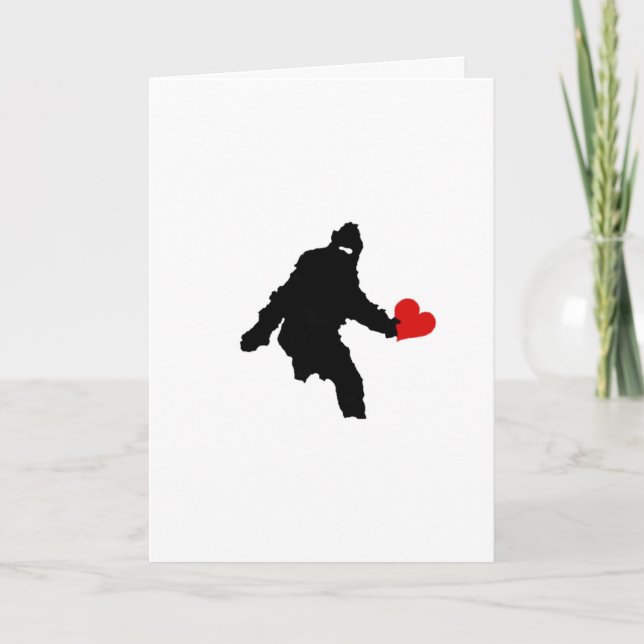 BIG FOOT VALENTINE HOLIDAY CARD (Front)