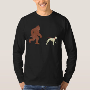 Big Foot Walking Dog Walking Dog Whippet Dog Walki T-Shirt