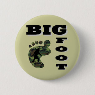 Big foot with foot logo 6 cm round badge