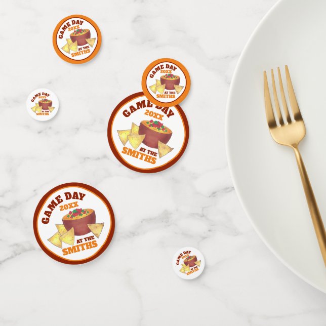 Big Football Game Tailgate Party Chips Cheese Dip Confetti (Group)