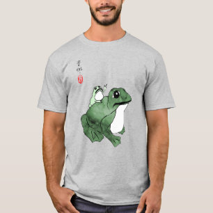 Big Frog Little Japanese Frog Toad 19th Century  T-Shirt