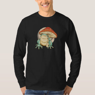 Big Frog With A Mushroom Umbrella Graphic T-Shirt