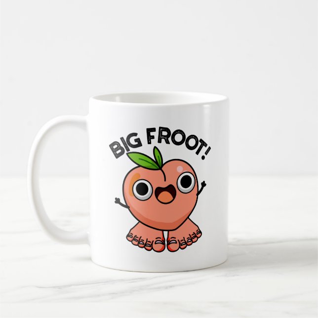 Big Froot Funny Big Foot Pun  Coffee Mug (Left)