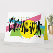 BIG Fun Colourful Congratulations Celebration 8x10