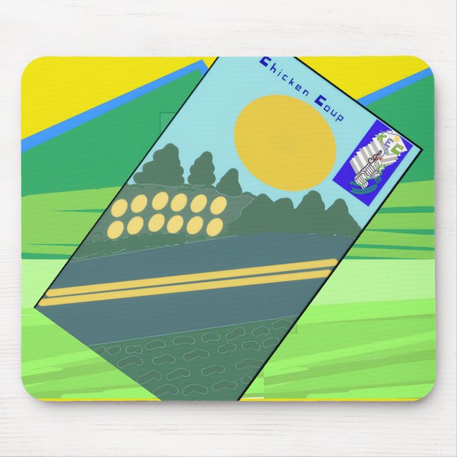 Big Funny Eggs Crossing the Road Mouse Pad (Front)