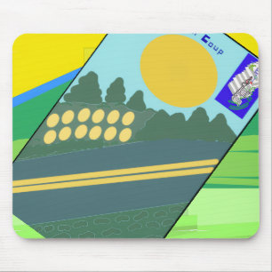 Big Funny Eggs Crossing the Road Mouse Pad