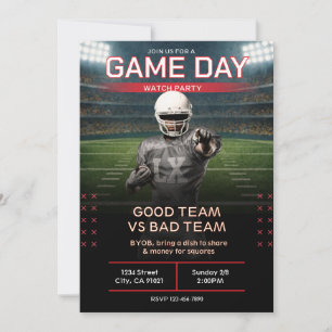 BIG GAME Football Party Invitation