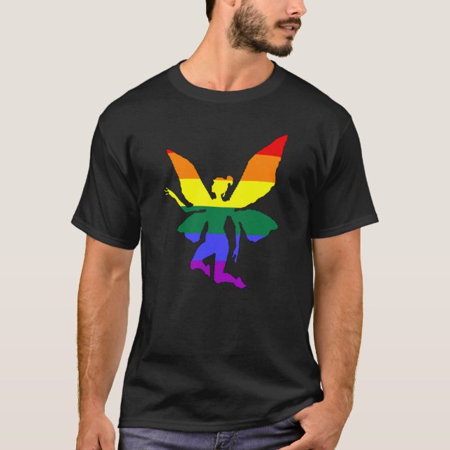 Big Gay Rainbow Fairy T-Shirt (Front)