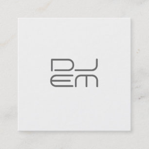 Big giant initials modern square business card