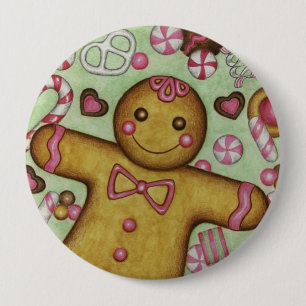 Big Gingerbread Close Up Button
