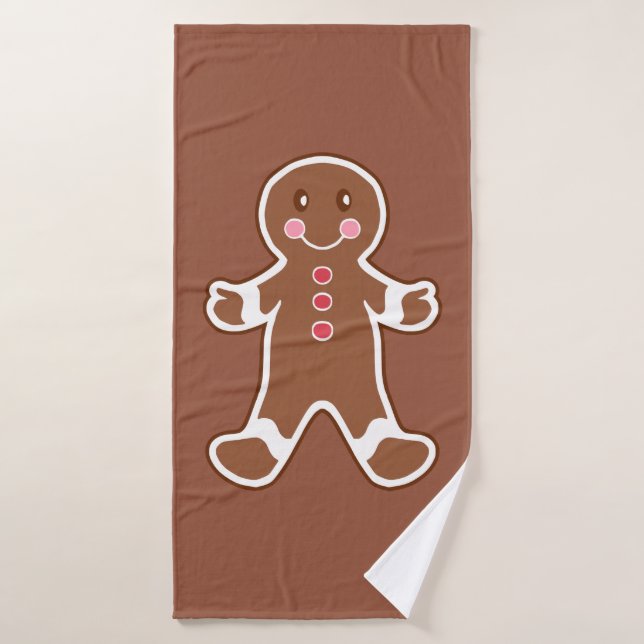 Big Gingerbread Cookie Bath Towel (Bath Towel)