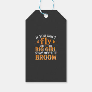 Big Girl Broom Halloween Witch Quote Gift Tags