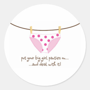 big girl classic round sticker
