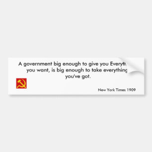 Big Government Bumper Sticker
