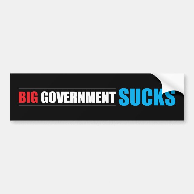 Big Government Sucks Bumper Sticker (Front)