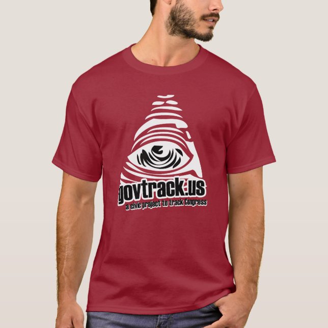 Big GovTrack Logo - Red - Support GovTrack T-Shirt (Front)