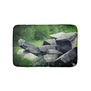 Big Granite Rocks Nature Bath Mat