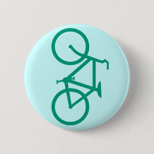 Big Green Bicycle 6 Cm Round Badge
