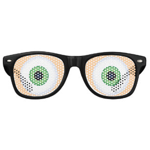 Big Green Eyeballs Retro Sunglasses