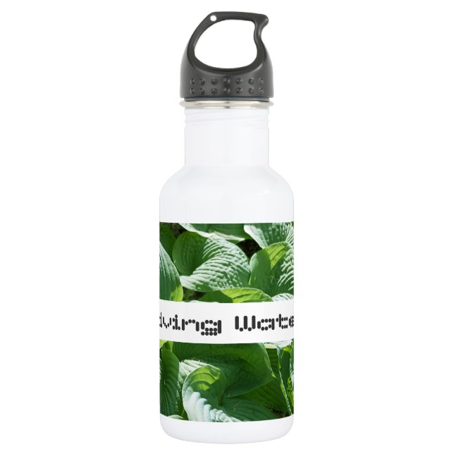 big green leafy plant 532 ml water bottle (Front)