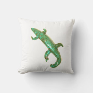 big green lizard pillow