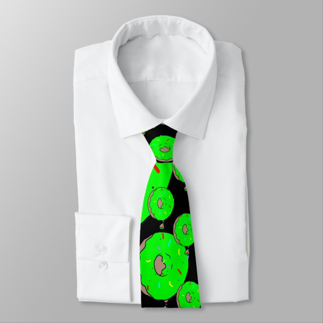 Big Green Yum-yums Tie (Tied)