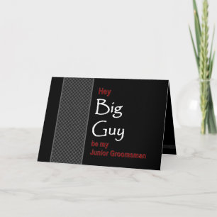 BIG GUY Junior Groomsman  Wedding Invitation