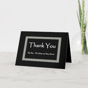 BIG GUY Ring Bearer Chequerboard Wedding THANK YOU Card