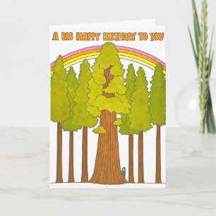 Big Happy Birthday Bigfoot Letterpress Card