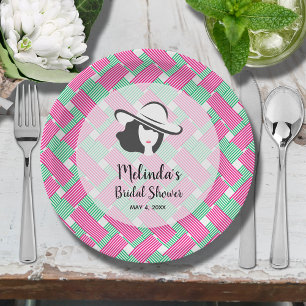 Big Hat Derby Bridal Shower Paper Plate