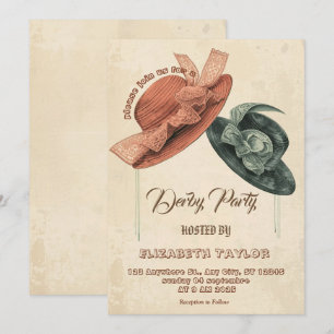 Big Hat Derby Party Invitation
