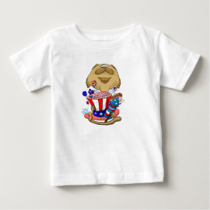 Big Head 4th of July Cat Baby T-Shirt
