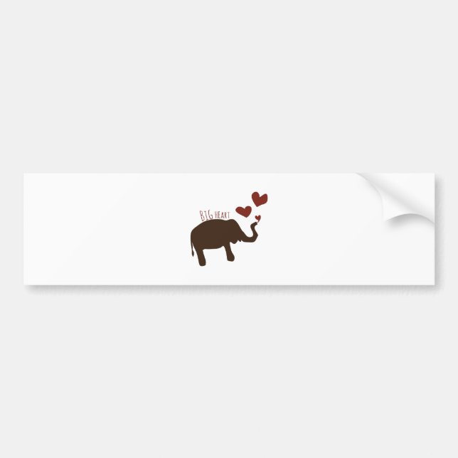 Big Heart Bumper Sticker (Front)