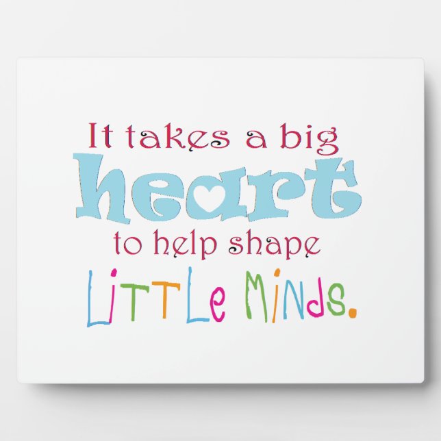 Big Heart: Counselor:Mentor:Teacher Plaque (Front)