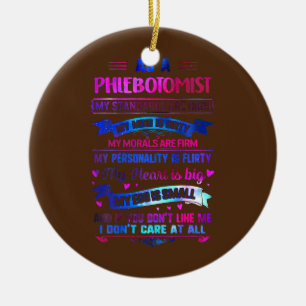 Big Heart Direct Support Person Phlebotomist Life Ceramic Tree Decoration