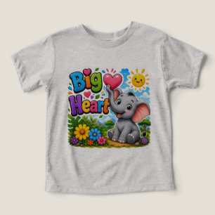 Big Heart Elephant Cute Kind Animal Design