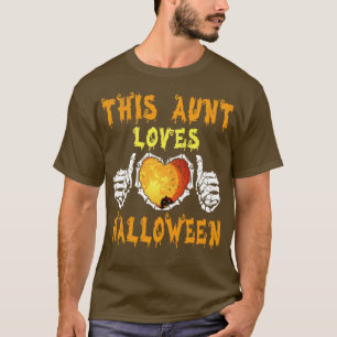 Big Heart Skeleton Bone Hands This Aunt Loves Hall T-Shirt